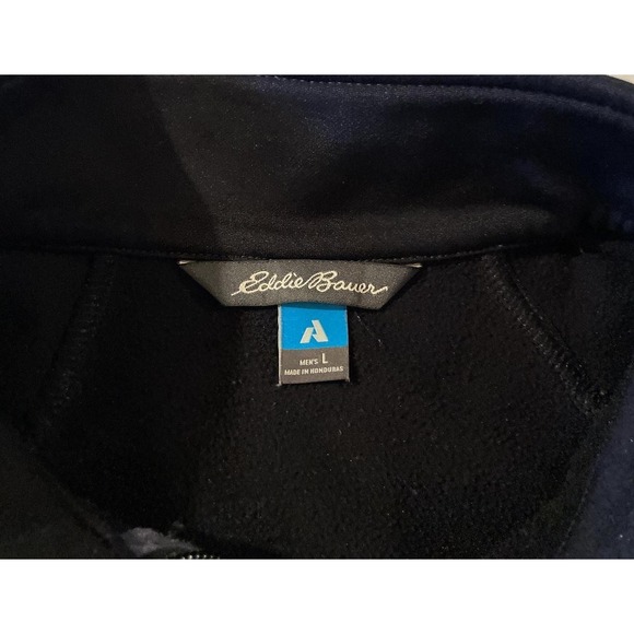 Eddie Bauer First Ascent Mens L Black 1/4 Zip Pullover Fleece Hiking Outdoor - Picture 2 of 6